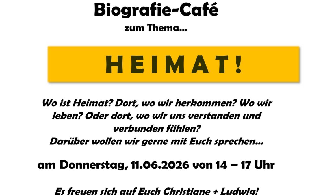 Seniorenbereich: Biografie-Cafè am 11.06.2026